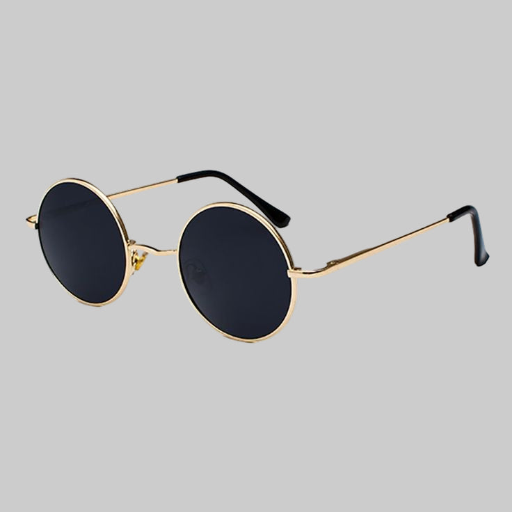 Round-Framed, Black, Stylish Sunglasses
