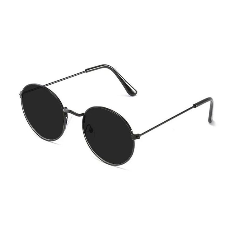 Round-Framed, Black, Fashion Sunglasses